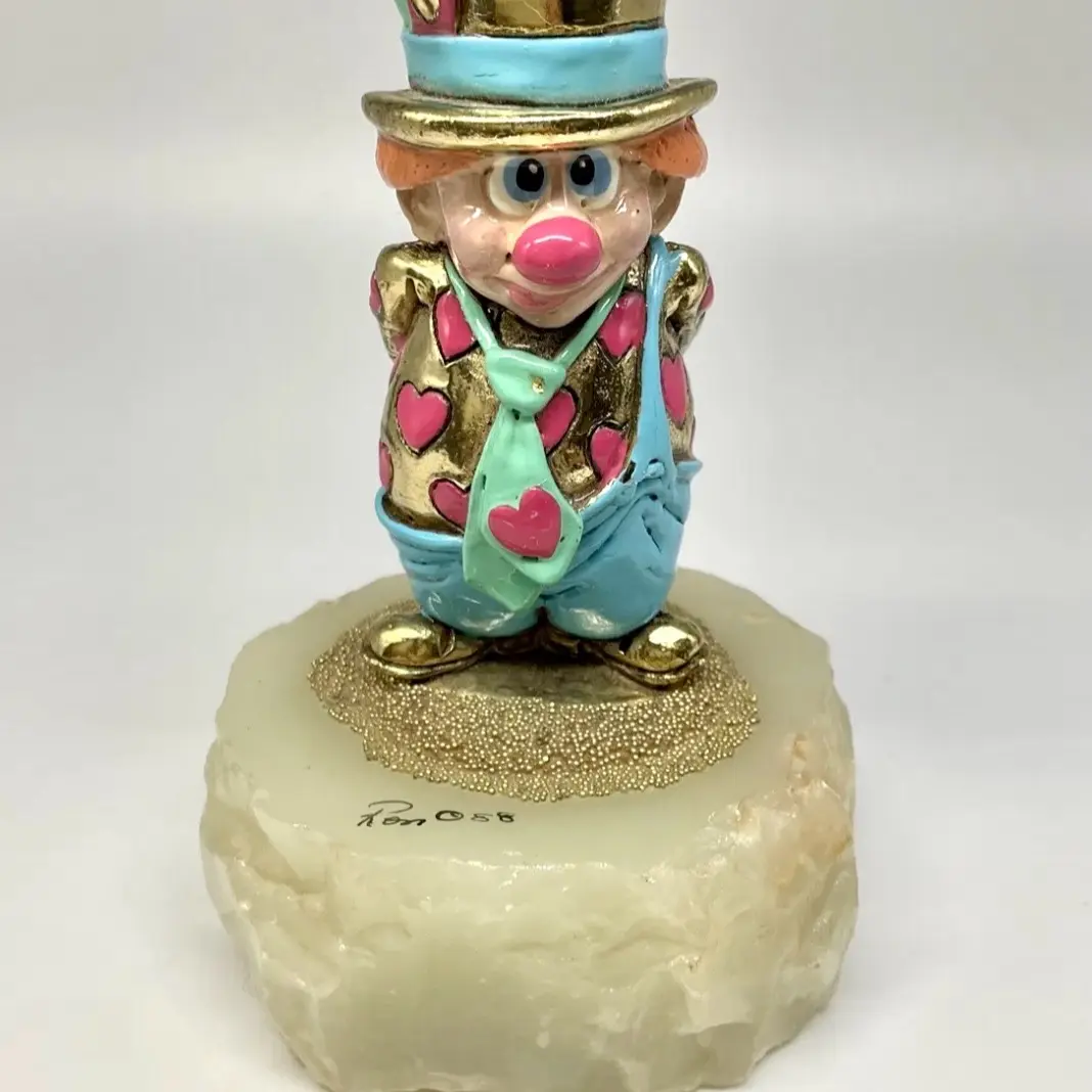 Ron Lee "Pudge" Clown Figurine 4.75" Signed Marble Base CCG 1992