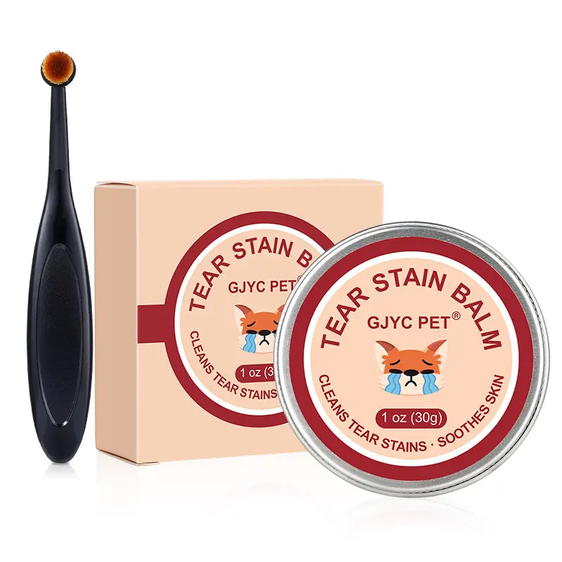 1 oz Pet Anti-Tear Stain Cream with Brush - Dog & Cat Eye Grooming, Gentle & Non-Irritating, Natural & Effective Formula, Stain Removal, Easy Mess-Free Application