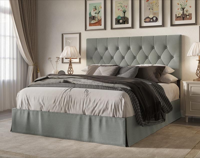 Favorer Billy Tufted Upholstered Platform Bed - Wingback or Non-Wingback, Available in Multiple Sizes, Classic Design
