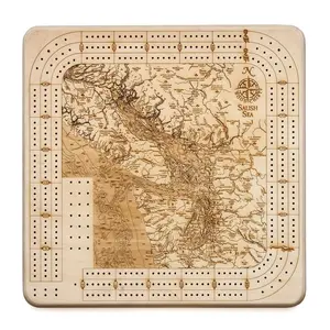 Salish Sea Topographic Cribbage Board