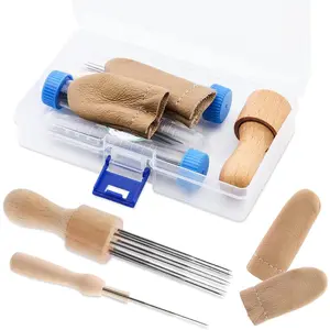 Needle Felting Tools, Needle Felting Supplies, Needle Felting Kit with 3 Size 30 Pcs Needles Felting Needles, Wooden Handle, Finger Cots, Perfect for DIY Felting Wool Projects
