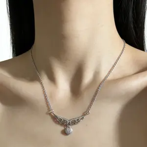 Angel Wings Heart Necklace – 925 Sterling Silver, Sparkling CZ, Romantic Gift for Her