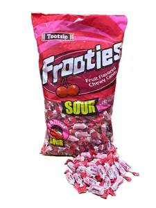 Frooties 360 Piece Bag Sour Cherry (Net Wt. 38.8oz.) - Sweet and Tangy  Snack- Candy tiktok socker bit delicious Refill Pouch Bonbon Fruity