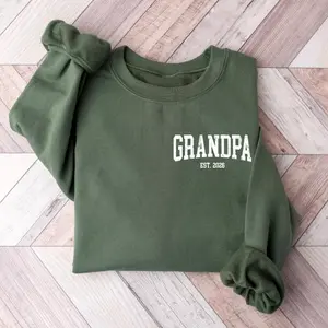 Custom Grandpa Sweatshirt, Personalized Dad Crewneck, Papa Dada Granddad, Grandpa Birthday Sweater
