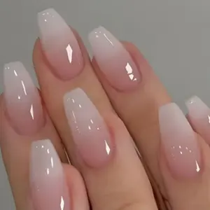 24 Piece Women's Gradient Nail Art Set, Fashionable False Nails, Nail Tips, Reusable and Removable, Perfect for Parties and Daily Use