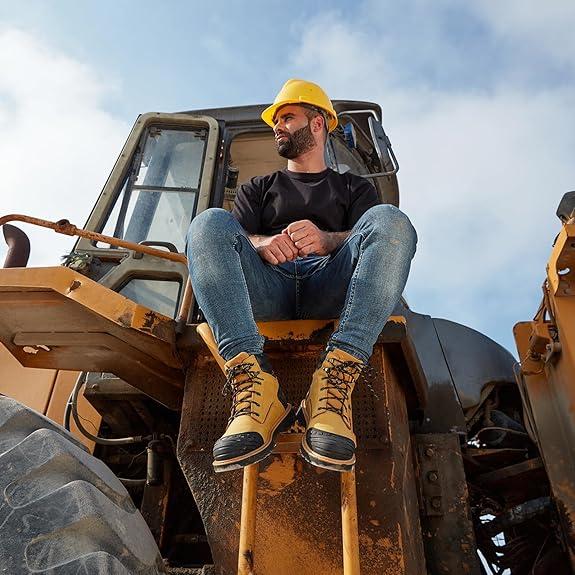 Men's Steel Toe Safety Work Boot Slip Resistant Puncture Utility Shoes Industrial Construction Outdoor botas de trabajo para hombre Safety boots Men's Steel Toe Safety Work Boot Slip Resistant Puncture Utility Shoes Industrial Construction Outdoor botas de trabajo para hombre Safety boots