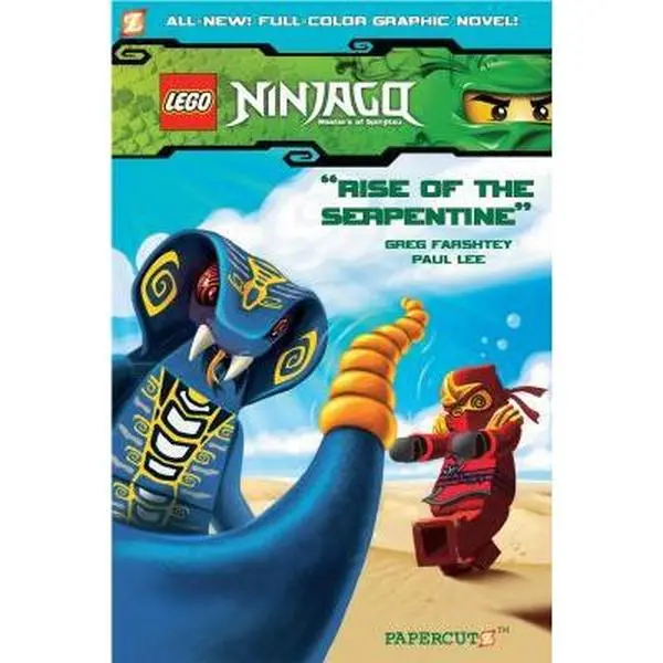 Used Paperback Book - Ninjago #3 Issue: Rise of the Serpentine by Greg Farshtey, English, Includes Cole, Sensei Wu, Snake Tribes, Jay (School & Educational Office Stationery Supply)