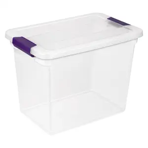 Sterilite 17631706 27 qt. Clearview Clear View Latch Box