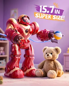 Holyton Large Smart Robot for Kids, Programmable RC Robot with Voice Control, APP Control, Remote Control, LED Eyes, STEM Toy Gift for Boys Girls