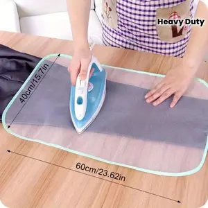 1 piece of heat-resistant check-pattern ironing pad, anti-slip pad, with uniform heat conduction, protecting clothes from burning, suitable for standard irons. Suitable for home and office use.