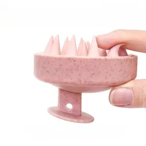 Beige/Pink Scalp Massage Brush 1PC – Ergonomic Grip Design for a Relaxing Shower Experience & Daily Hair Care
