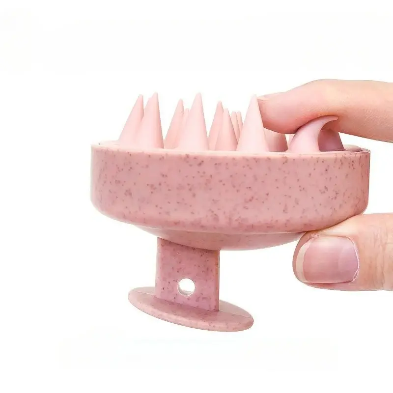 Beige/Pink Scalp Massage Brush 1PC – Ergonomic Grip Design for a Relaxing Shower Experience & Daily Hair Care