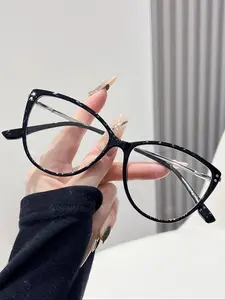 Women's Fashionable Plain Color Eyeglasses, Casual Eyeglasses for Everyday Use, Fashion Accessories for Outdoor Activities, Fashionable Frames Glasses