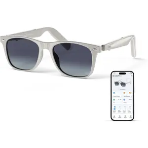 AI Glasses for Men & Women, Smart Glasses Powered by Chatgpt, AI Real-Time Translation with 107 Languages, 11H Music Play, Bluetooth Sunglasses with Polarized Lens, UV Protection for Daily Use, Travel GetD
