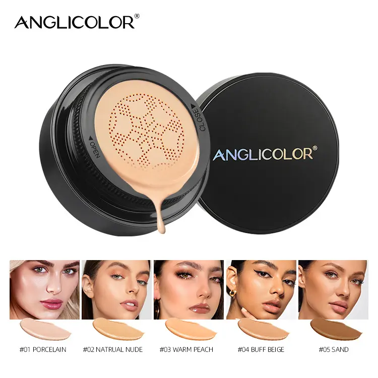Anglicolor Liquid Foundation Cushion Mushroom Head CC Barrier Cream Anti-Sweat Concealer BB Cream