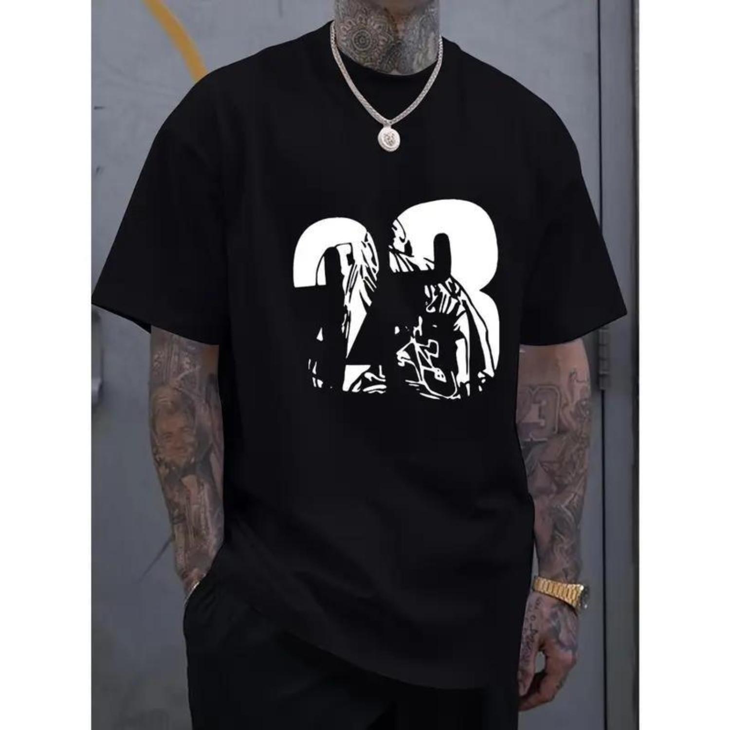 23 Printed T-Shirts, Men's T-Shirts, Summer Casual Short Sleeve T-Shirts Menswear Top Breathable Classic