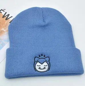 Snorlax Anime Beanie Hat, Winter Hats, Fall , Gifts for Him, Gifts for Her, Unisex Hats, Menswear, Womens Clothing, Soft Knit Headwear, Unisex Adult