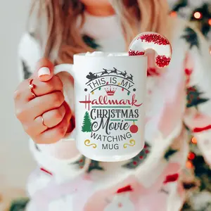Funny Christmas Movie Mug, 15oz Hallmark Movie Mug, Funny Xmas Mug, Christmas Mugful, Christmas Hot Cocoa Mug, Hot Chocolate Cup, xmas gift