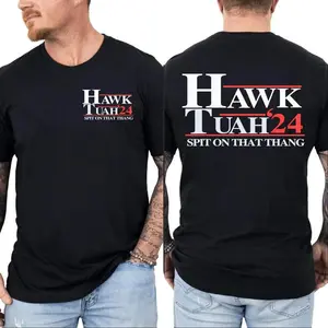 Hawk Tuah 24 Spit On That Thang Unisex T-Shirt,  Retro HT24 Unisex Tee, Full Colors, Full Sizes, For Men, For Women, Gift For Her, Unisex Apparel Relaxed Fit Printed In The USA Menswear Top