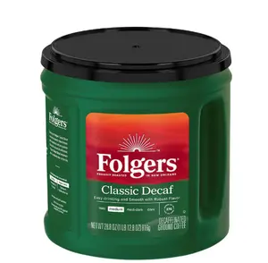 Folgers Decaffeinated Classic Roast Ground Coffee, 28.8 oz.