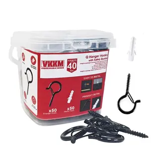 Q-shaped Spring Hook, Portable Light Hook with Screw, Ceiling Hook, Windproof Hook for Hanging Lights, Lamps, Mosquito Nets