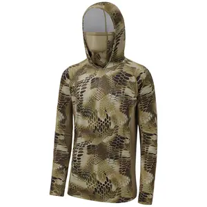 Bassdash UPF 50+ Men’s Hunting Shirts with Mask Long Sleeve Camo Fishing Hoodie