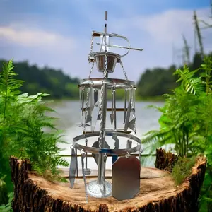 Chiviriqui Tools for Santeria Religion Yoruba - Silver Plated Sacred Ornament for Oggun God of Iron & Warfare Ceremonial Display and Spiritual Practice 26 inch Decor Religious