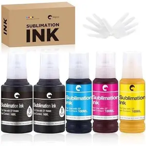 580ML Sublimation Ink Refilled Bottlescompatible for ET2400 ET2720 ET2760 ET2750 ET4800 ET-2800 ET-2803 ET-2850 Inkjet Printers Heat Press Transfer on Mugs T-Shirts