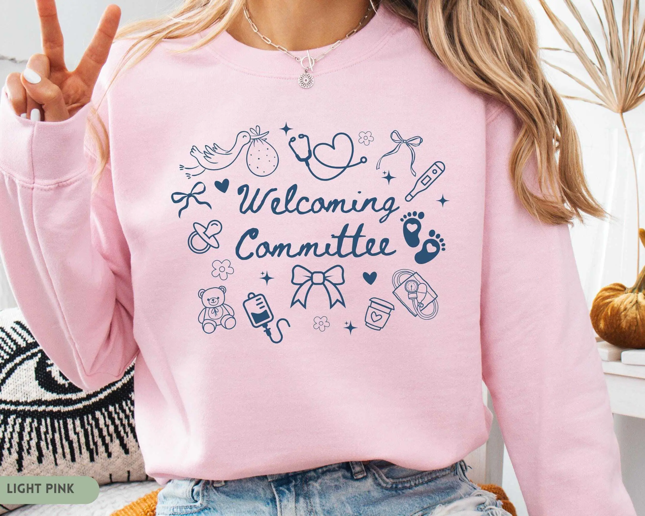 Labor and Delivery Nurse Sweatshirt T-Shirt , Welcoming Committee shirt , Mother Baby Nurse ,Ob Nurse , Graduation Gift for Labor Nurse, Sleeve Unisex