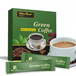 WinsTown Green Coffee 180g (18sachets) , Natural Flavored Instant Coffee  -  Easy Sip AnyTime