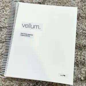 Handmade End of Life Organizer / Legacy and Estate Planner w/ pockets and guided prompts