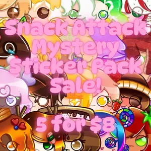 Snack Attack Mystery Sticker Pack | Cute Food 2 inch Vinyl Stickers