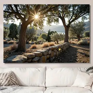 Summervibes 1pc Large Olive Tree Garden Backdrop - Polyester, Easy to Hang, Ideal for Living Room, Bedroom, Dorm Decor, Versatile Home and Yard Decoration, Perfect for All Seasons and Holiday Celebrations,