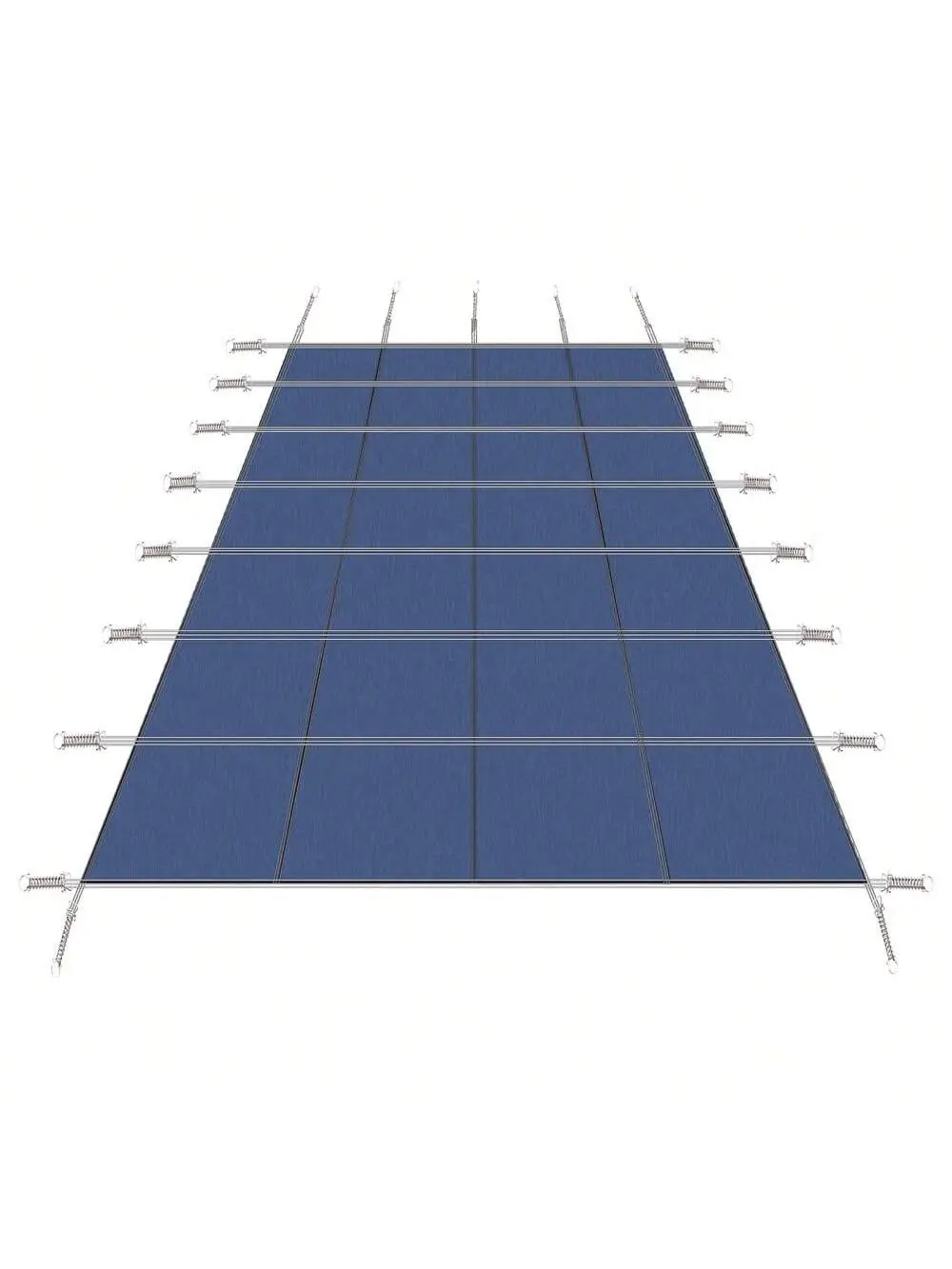 Residential Rectangle Inground Outdoor Pool Safety Cover - Heavy-Duty PP, Triple-Stitch, Sun Block, Weather-Resistant, Max 500lbs Support, Debris Guard, Includes Installation Kit