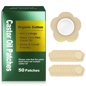 Organic Cotton Castor Oil Patches – Reusable Anti-Leakage Packs for Home & Travel Use (50 Patches)