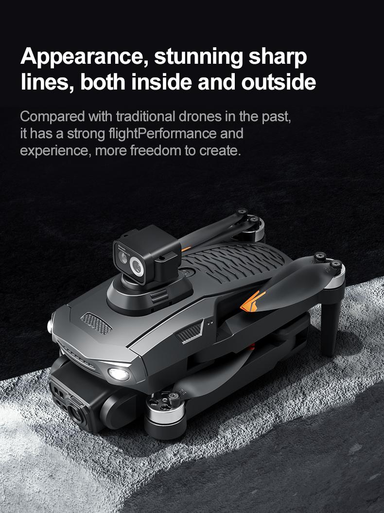 YCMDCGIE 4K ESC Camera Drone with Brushless Motor, Upgraded 4.5-Inch Screen, Foldable Drone, AI Obstacle Avoidance, GPS Smart Return, Gesture Photography, Intelligent Follow, Custom Waypoint Flight, Dual Battery with 50 Minutes Endurance