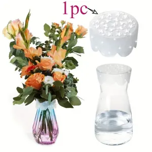 Silicone Spiral Flower Stem Holder, Reusable Bouquet Shaping Tool, Adjustable Grid for Perfect Arrangement, 1pc Floral Organizer