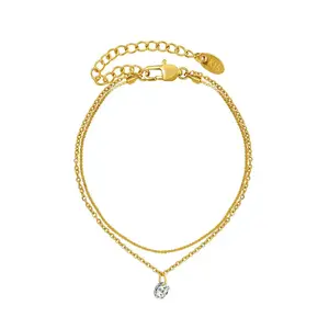Catrine Floating Diamond Anklet