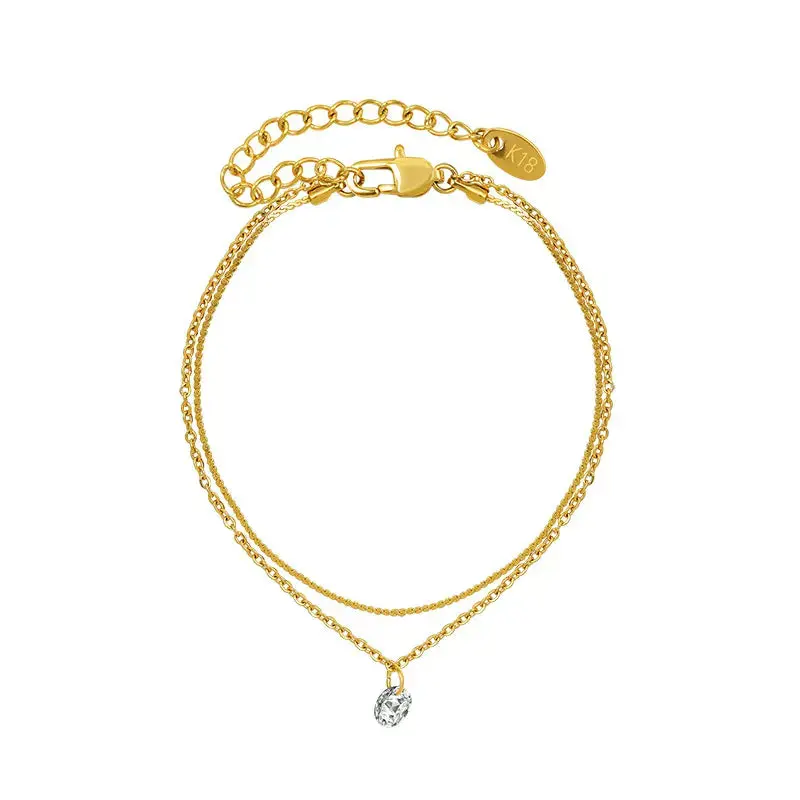 Catrine Floating Diamond Anklet