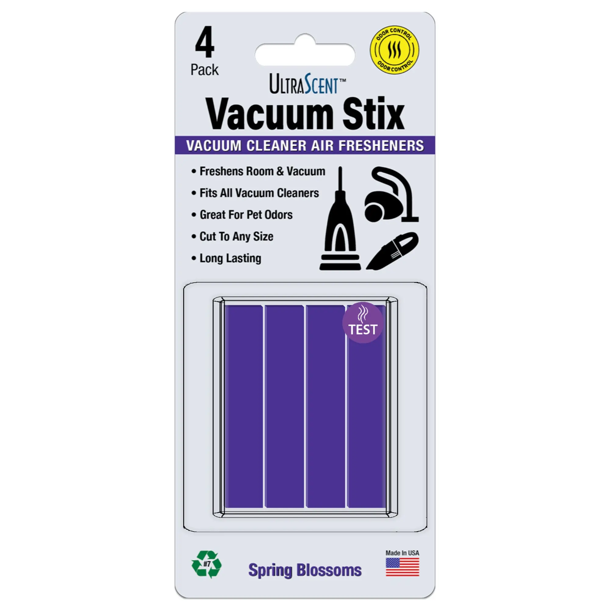 UltraScent Vacuum Stix Vacuum Deodorizer Sticks for All Vacuums, Non-Toxic, Long-Lasting Vacuum Air Freshener