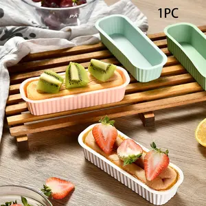 Silicone Cheese Baking Box, Heat Resistant Cake Mold, Air Fryer Compatible, Rectangular Bread Box, Durable Kitchen Tool，Silicone Loaf Pan, Non-Stick Rectangular Bread Mold for Baking, BPA Free Heat Resistant Toast Pan for Pound Cake & Meatloaf