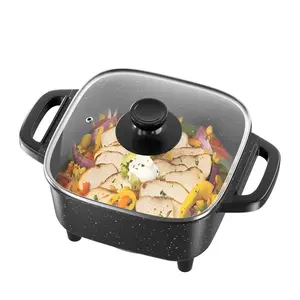 Piece Large Capacity Non-Stick Pan Material Multifunctional Household Integrated Cooking Electric Cooking Pot Frying Pan Household Outdoor