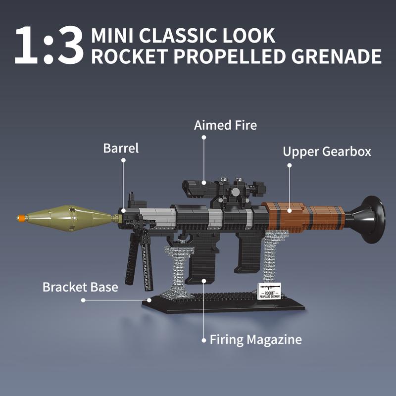 1:3 938 PCS RPG Building Blocks Bricks,DIY Model,Assembling Toys for Boys & Adults