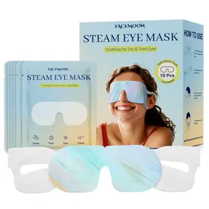 Steam Eye Masks — Self-Warming Disposable, Unscented 10 Pack, Travel/Flight/Hotel Rest, Soothes Tired Eyes, Dry Eye Discomfort & Puffiness Look