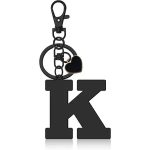 Alphabet Initial Letter Keychain,Letter A-Z Keychain with Heart for Handbag Car Key Bag Keyring Christmas Gifts