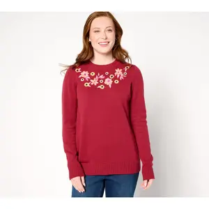 Studio Park x Ali Carr Crew Neck Embroidered Sweater