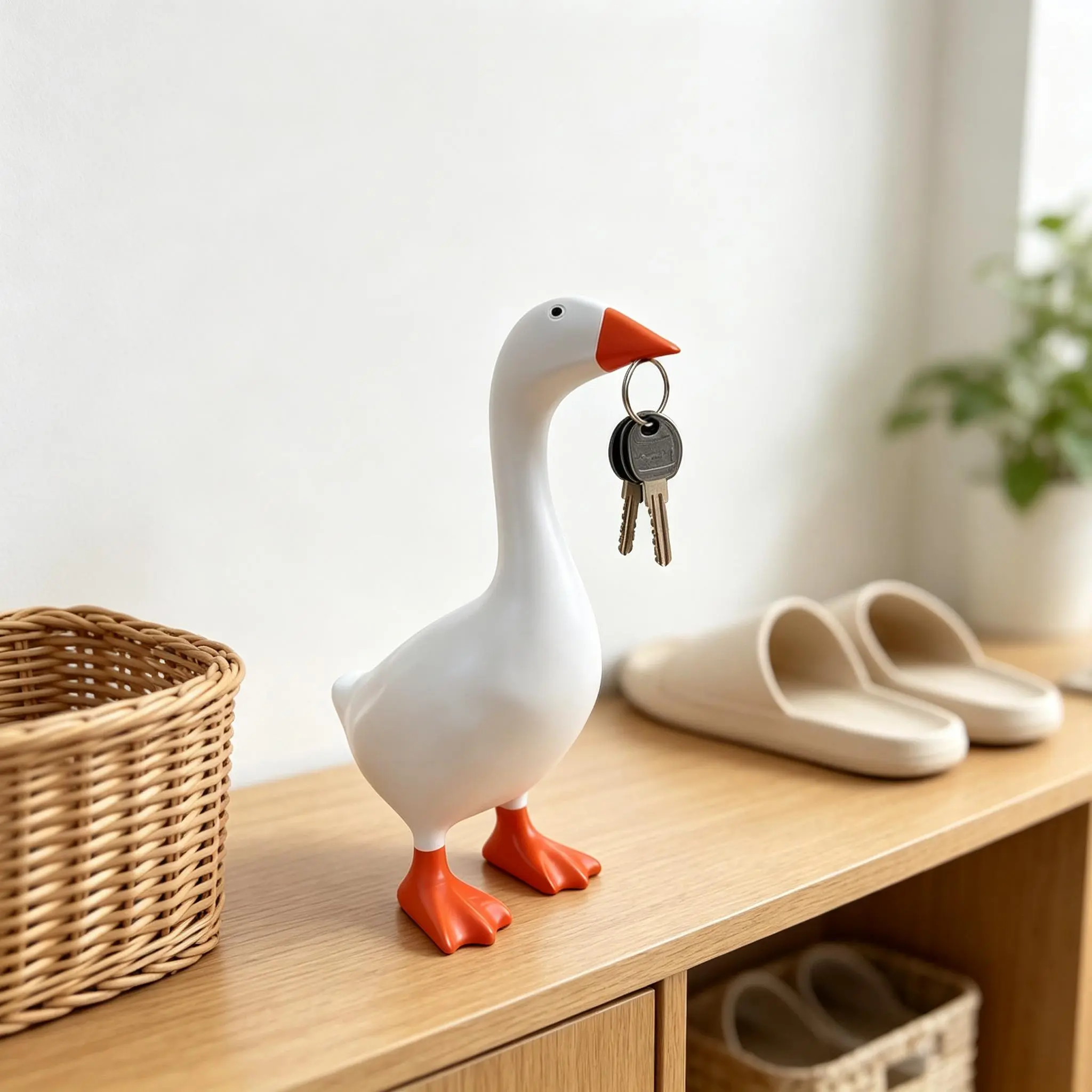 Magnet Resin Duck Ornament, Home Decor Statue Figurine for Home Supplies Display Decorative Lightweight