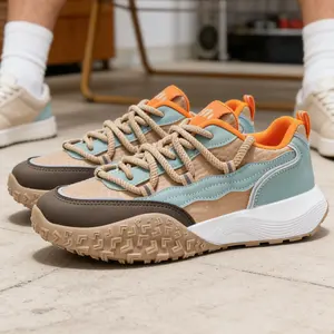 2026 New Retro Colorblock Chunky Sneakers - Unisex Couple Style Platform Shoes