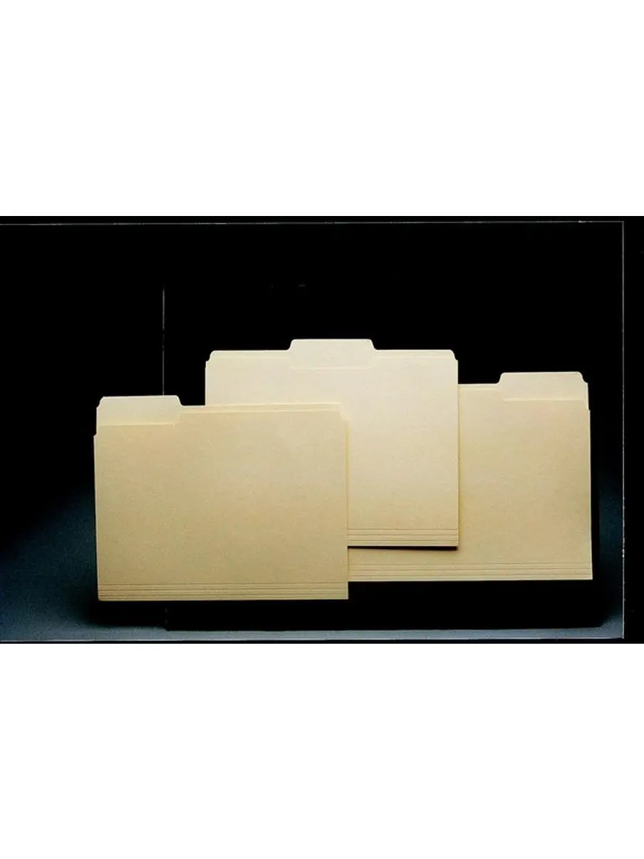 School Smart 015741 Single Top File Folder - 1/3 Cut Tabs, Letter Size, 9.5x11.75 in, Medium Weight, Pack of 100, for Active Filing of Important Papers, 9.5 X 11.75 In