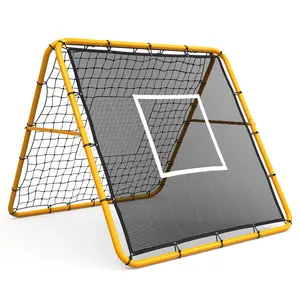 4 x 4 ft Adjustable Soccer Rebounder Net, Portable Training Rebounder for Soccer Baseball Softball, Steel Frame with PE Mesh, Backyard Practice Equipment